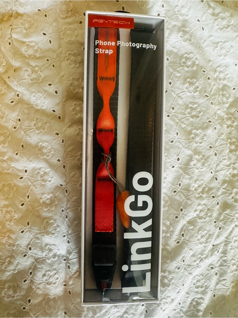 Link Orange & Black Phone Photography Strap
